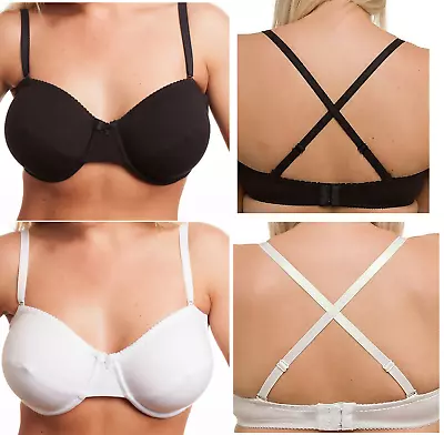 £10.99 • Buy UK Women's Gemm Multiway Unpadded Strapless Underwired Halterneck Crossover Bra
