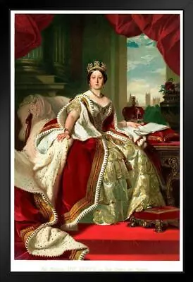 Queen Victoria Portrait Black Wood Framed Art Poster 14x20 • $39.98
