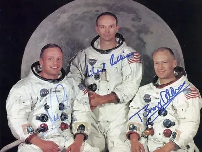 NEIL ARMSTRONG / BUZZ ALDRIN / MICHAEL COLLINS Signed Photo Apollo XI Reprint • £5.50