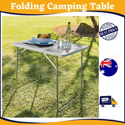 Folding Camping Table Outdoor Picnic Beach Adjustable Tables Portable BBQ Desk • $29.77
