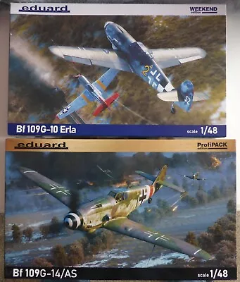 Eduard 1/48 Messerschmitt Bf109G-14/AS & Bf109G-10 ERLA + EXTRAS - 82162/84174 • £42.50