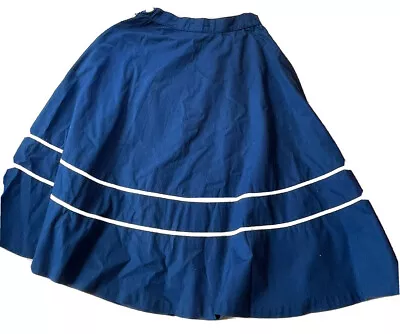 Schweizer Popeline Sailor Type Skirt Dark Blue And White Size S • £6