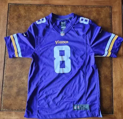 Nike NFL On Field Minnesota Vikings Sam Bradford #8 Jersey Purple Mens M EUC • $9.99