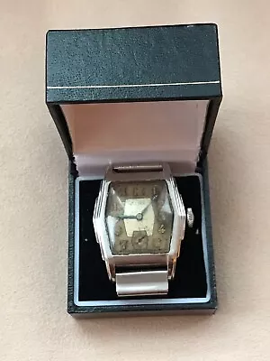 Vintage 1950’s 14KGF Men’s Elgin Watch W/Secondhand Jewelry Box-WORKING! • $225