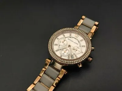 Michael Kors Ladies Parker Chronograph Two-Tone Rose Gold Watch MK5896 • £54