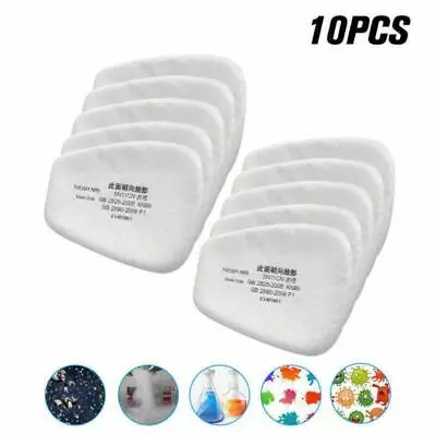 10 Pieces 5N11 Filter Respirator Cotton For Gas Mask 6200/6800 New • $10.98