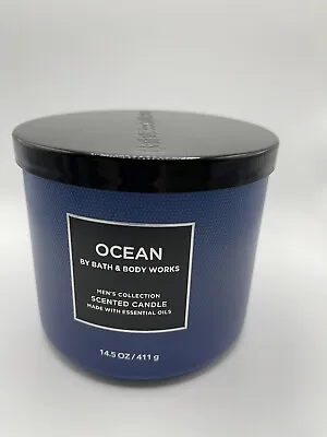 Bath Body Works OCEAN  3 Wick Candle W/ Essential Oils.  14.5 Oz Men’s • $15