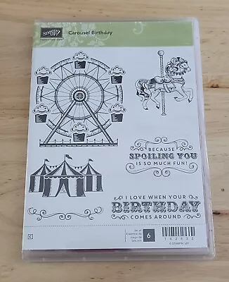 Stampin Up CAROUSEL BIRTHDAY #142832 Rubber Stamp Sets • $17.49