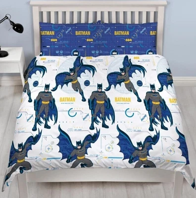 £15.99 • Buy Batman Tech Double Duvet Cover Set 2-in-1 Design DC Comic Superhero Kids Bedding