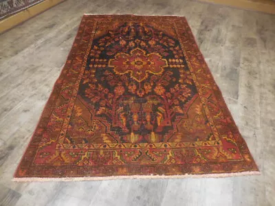 Tribal Geometric Vintage Turkish Rug Farmhouse Handmade Oriental Rug 4x6.8 Ft • $32