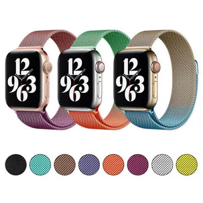 $11.39 • Buy For Apple Watch Ultra 8 7 6 5 4 2 SE Magnetic Milanese Loop Band IWatch Strap