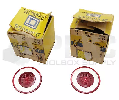 Lot Of 2 New Square D 9001 R-22 Ser H Red Replacement Push/pull Knob 9001r-22 • $24