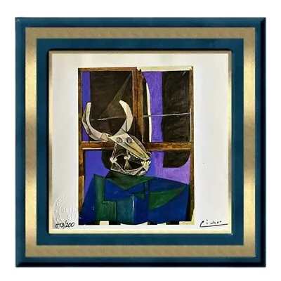 Pablo Picasso Original Signed Print Hand-Tipped The Bull's Skull • $35