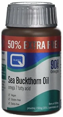 Quest Sea Buckthorn Oil Omega 7 - 90 Capsules • $67.28