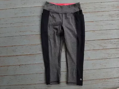 Marika Sport Capri Leggings Size Extra Small Gray & Black • $12.99