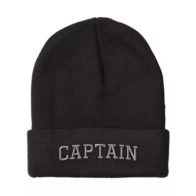 Beanies For Men Silver Letters Captain Sailing Embroidery Acrylic Skull Cap • $16.99