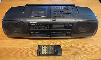 Vintage Panasonic Portable Boombox RX-DT5 W/Remote Tested *PLEASE READ* • $110