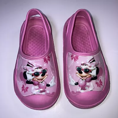 Little Girls Pink Disney Minnie Mouse Comfort  Sandals Size 9 - 10 • $17.99