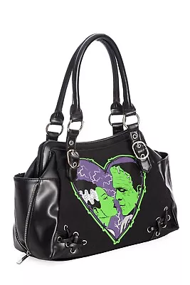 £42.99 • Buy Frankenstein Bride Gothic Emo Punk Psychobilly Made For Each Other Bag BANNED