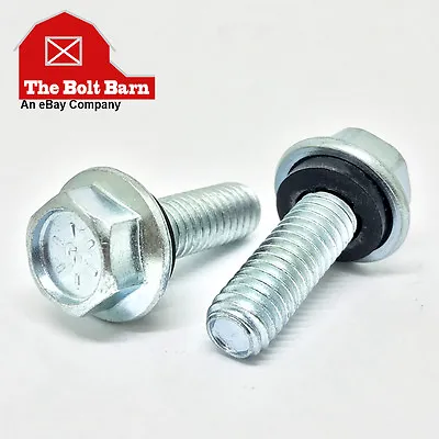 (100) 5/16-18x1 Grade 8 Flange Grain Bin Steel Building Bolts W/ Rubber Washers • $58.25