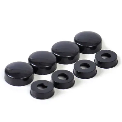 4 Black License Plate Tag Mounting Holder Frame Shield Screw Cap Cover Brand New • $7.95