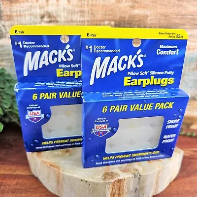 Mack's Swim Ear Plugs Snore & Waterproof Moldable Silicone Noise Reduction Lot 2 • $19.88