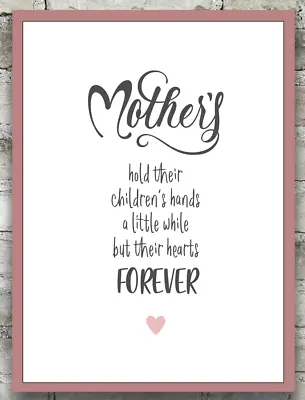 Mothers Day Poem Keepsake Present Mom Mum Gift Grandma Nan Poster Print A4 PR7 • £3.99