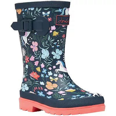 Joules Kids Junior Print Outdoor Walking Wellington Boots Wellies - 11 US • $40.50