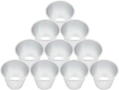 £16.49 • Buy 10 Pack Pudding Moulds, Nonstick Muffin Tin Dariole Moulds Aluminium