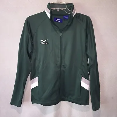 Mizuno High Performance Wear Green Full Zip Track Warm Up Jacket Size Small • $1.95