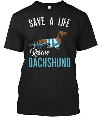 Adopt Rescue Dachshund J T-Shirt Made In The USA Size S To 5XL • $21.99