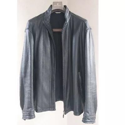 Santafe Mr. Ms. Genuine Leather Leather Jacket Sheep Black  (L) • $198.46