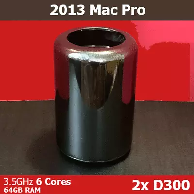 2013 Mac Pro 3.5 GHz 6-Core Dual AMD D300 64GB RAM 1TB PCIe NVMe • $655.74