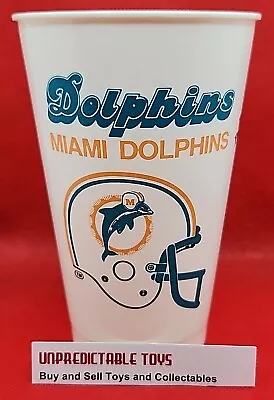 Vintage 1980s NFL AFC MIAMI DOLPHINS Dr. Pepper Icee Beverage Plastic Cup • $4.99