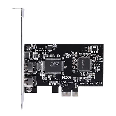 PCI-E FireWire 1394a IEEE 1394 Controller Card Adapter 3-Port W/Firewire Cable • £12.88