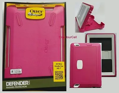 OtterBox Defender Case For Amazon Kindle Fire HD 7  3rd Gen. Pink 77-33693 • $10.95