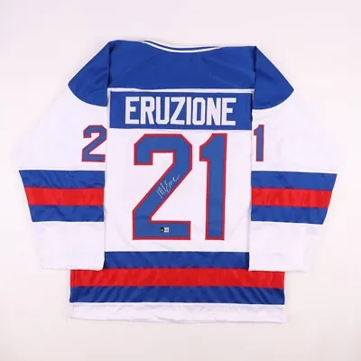 Mike Eruzione Signed Team USA Team Captains Jersey (Beckett) 1980 Miracle On Ice • $219.95