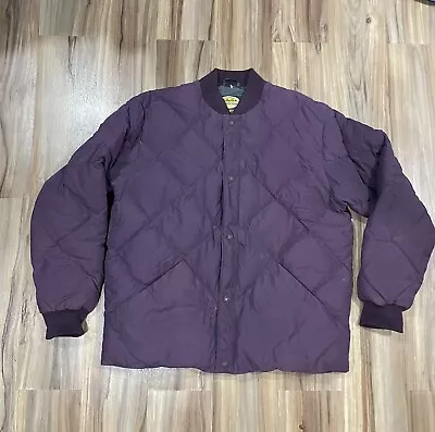 Cabelas Premier Northern Goose Down Quilted Jacket Men’s Purple Tall Large • $69.99