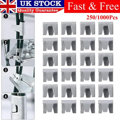 250/1000pcs Wire Mesh Clips For Gabions Baskets Cage Making Fencing Mesh Panels • £8.66