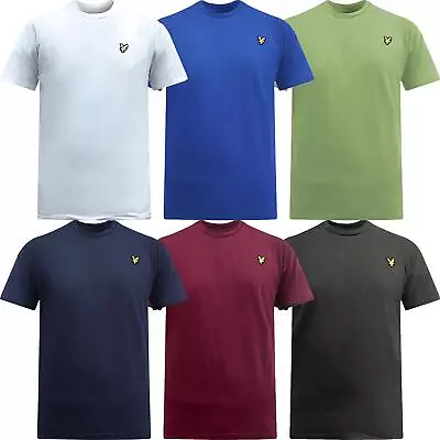 Mens Lyle & Scott Plain T-Shirt Short Sleeve Shirt Crew Neck Casual Top S-XXL • £8.99