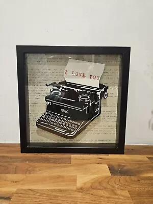 IKEA Olunda Typewriter  I Love You  Design Shadow Box Wall Art 12in X 12in • £25