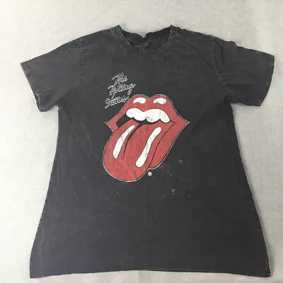 The Rolling Stones Womens T-Shirt Size XL Black Lick Rock Band Top • $13.98