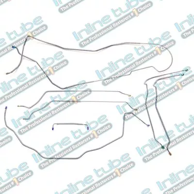 1971-72 Chevelle Front Power Disc Hardtop Full Brake Line Kit Set Tubes Lines Oe • $154.70