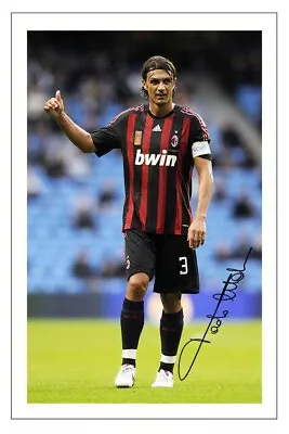 Paolo Maldini Ac Milan Signed Autograph  Photo Print Soccer • £3.79