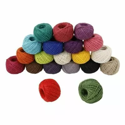£3.99 • Buy KRAFTZ® Jute Hessian Burlap 50m Ball Rustic String Wedding Decor Cord Twine 2mm