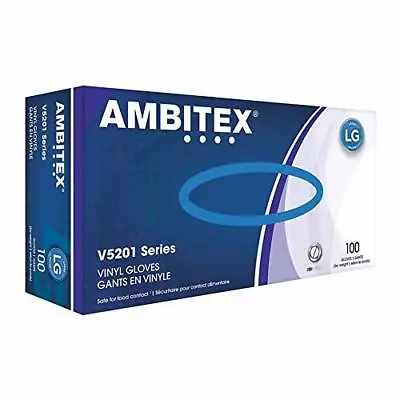 Ambitex Large Vinyl Gloves V5201 Series 100 Count • $9.95