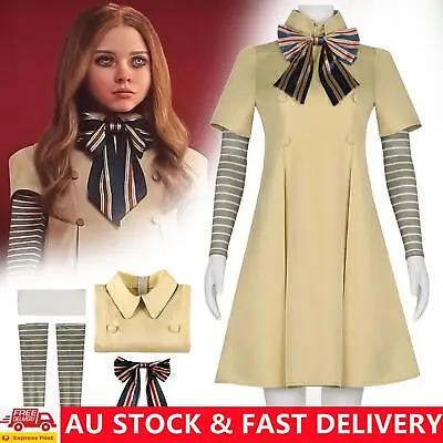 Thriller Movie M3GAN Cosplay Costume Set Girls Megan AI Doll Robots Dress Outfit • $17.99
