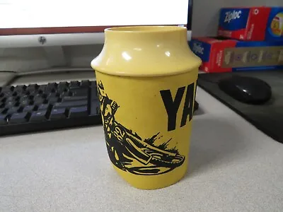 Vintage Yamaha Yellow Koozie Kup Beverage Can Holder W/ 82 Motorcycle Graphic • $35.99