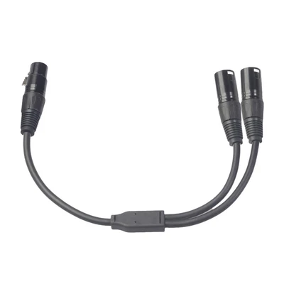 £9.58 • Buy XLR 3-Pin 1 Male To 2 Fmale Plug Y Splitter DJ Cable Adaptor 30cm 12inch