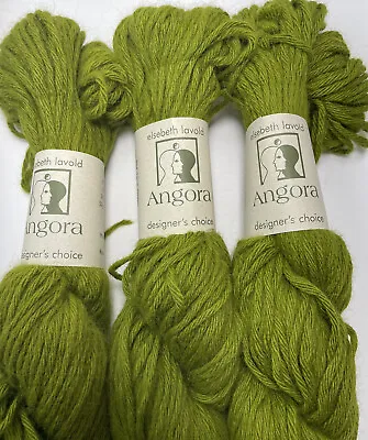 Elsebeth Lavold Angora Designer's Choice Lot Of 3 014 Lime Green • $57.39